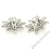 Image 8 : 18kt White Gold 3.35 ctw Diamond Star Burst Cluster Earrings