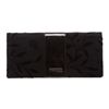 Image 1 : Alessandro Dell'Acqua Black Floral Fabric Clutch Handbag