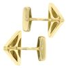 Image 7 : French 18k Yellow Gold Marina B 1.20 ctw FANCY Yellow Trillion Diamond Cuff Link