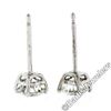 Image 4 : New Classic 14kt White Gold 0.75 ctw Round Brilliant Diamond Stud Earrings