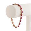 Image 3 : 9.19 ctw Ruby and 1.64 ctw Diamond 14K Yellow Gold Bracelet