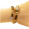 Image 3 : 18KT Yellow Gold David Webb Snake Flexable Bangle Bracelet