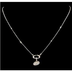 0.68 ctw Diamond Necklace - 14KT White Gold