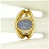 Image 5 : 14K Yellow Gold Split Shank Bezel Cabochon Blue Star Sapphire Mens Ring