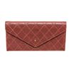 Image 3 : Chanel Brown Quilted Caviar Leather Envelope Flap Wallet