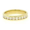 Image 1 : 18k Yellow Gold 0.33 ctw 11 Channel Round Brilliant Cut Diamond Band Ring