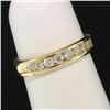 Image 4 : 18k Yellow Gold 0.33 ctw 11 Channel Round Brilliant Cut Diamond Band Ring