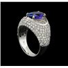 Image 4 : 14KT White Gold 2.69 ctw Tanzanite and Diamond Ring