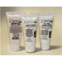 LOT OF 3 OFRA PEEL OFF MASK/ HAND CREAM & OIL FREE