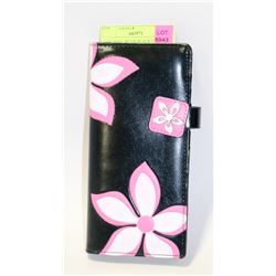 NEW SHAG WEAR BLACK FLOWER WALLET