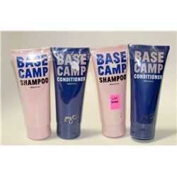 LOT OF 4 BASE CAMP SHAMPOO & CONDITIONER
