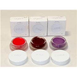 LOT OF 3 ASSORTED RMS BEAUTY ORGANIC LIP SHINE