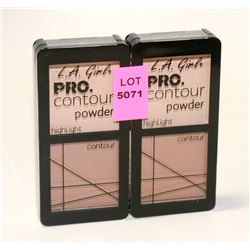 LOT OF 2 LA GIRL PRO CONTOUR POWDER- TAN