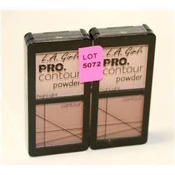 LOT OF 2 LA GIRL PRO CONTOUR POWDER- TAN