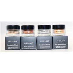 LOT OF 4 ASSORTED INGLOT BODY SPARKLES