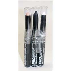 LOT OF 3 LA GIRL PRO PRIMER EYE SHADOW PENS;