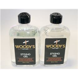 LOT OF 2 WOODY'S FOR MEN STYLING GEL 355ML
