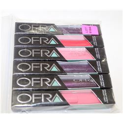 LOT OF 6 OFRA LONG LASTING LIQUID LIPSTICK