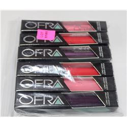 LOT OF 6 OFRA LONG LASTING LIQUID LIPSTICK