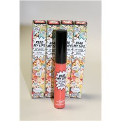 LOT OF 4 THE BALM LIP GLOSS INFUSED W/ GINSENG;