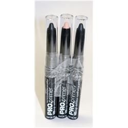 LOT OF 3 ASSORTED LA GIRL PRO PRIMER EYE SHADOW