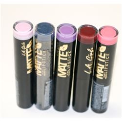 LOT OF 5 ASSORTED LA GIRL MATTE FLAT VELVET