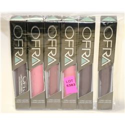 LOT OF 6 ASSORTED OFRA LONG LASTING LIQUID