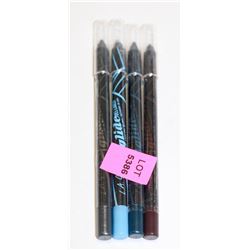 LOT OF 4 LA GIRL ASSORTED GEL EYE LINERS