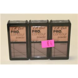 LOT OF 3 LA GIRL CONTOUR CREAM; DEEP