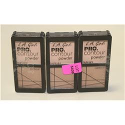 LOT OF 3 LA GIRL CONTOUR CREAM; HIGHLIGHT CONTOUR
