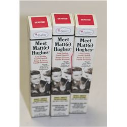 LOT OF 3 THE BALM LONG LASTING LIPSTICK; DEVOTED
