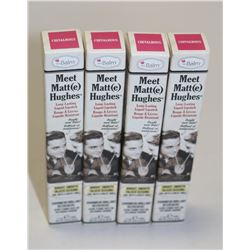 LOT OF 4 THE BALM LONG LASTING LIPSTICK;