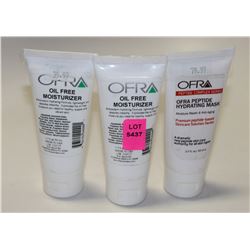 LOT OF 3 OFRA 50ML HYDRATING MASK & OIL FREE