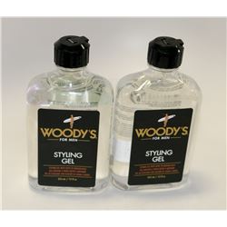 LOT OF 2 WOODY'S FOR MEN STYLING GEL 355ML