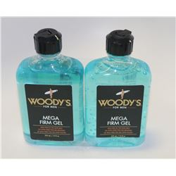 LOT OF 2 WOODY'S FOR MEN MEGA FIRM GEL 355ML