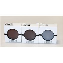 LOT OF 3 ASSORTED LORD & BERRY EYEBROW POWDERS