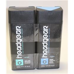 LOT OF 2 300ML HEADGEAR REHAB SHAMPOO & CHILL OUT