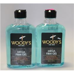 LOT OF 2 355ML WOODY'S MEGA FIRMING GEL