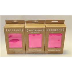 LOT OF 3 BOOBAND BREAST SUPPORT BANDS