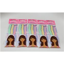LOT OF 5 TOUCH'N BROW FACIAL HAIR RAZOR SETS