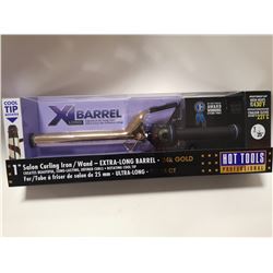 HOT TOOLS 1" SALON CURLING IRON, EXTRA LONG BARREL