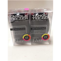 LOT OF 2 TANGLE TEEZER DETANGLING HAIR BRUSHES;