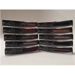 LOT OF 10 ASSORTED OCC LIP TAR LIQUID LIPSTICKS