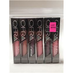 LOT OF 6 ASSORTED OFRA LONG LASTING LIQUID LIP-