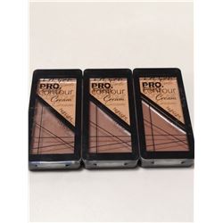 LOT OF 3 LA GIRL PRO CONTOUR CREAM; NATURAL