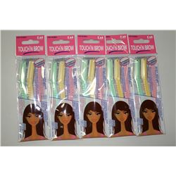 LOT OF 5 TOUCH'N BROW RAZORS