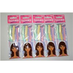 LOT OF 5 TOUCH'N BROW RAZORS
