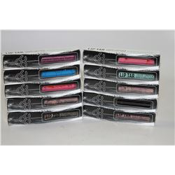 LOT OF 10 ASSORTED OCC LIP TAR LIQUID LIPSTICK