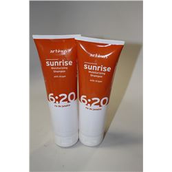 LOT OF 2 ARTEGO 6:20 SUNRISE MOISTURIZING SHAMPOO;