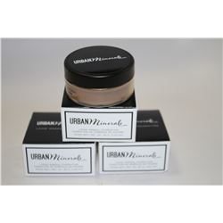 LOT OF 3 URBAN MINERALS LOOSE MINERAL FOUNDATION;